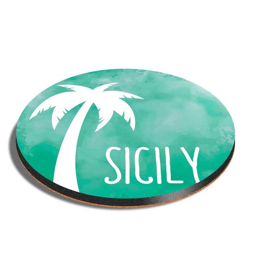 Round mdf coaster sicily - mdf,