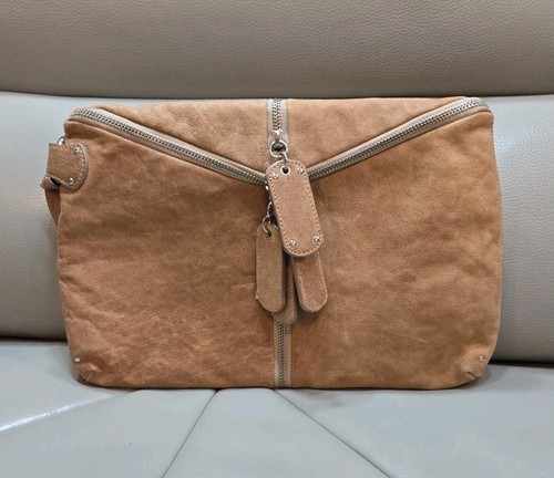 Leather clutch bag with wrist - with,