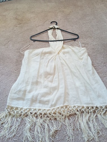 Linen pale cream - linen, halter