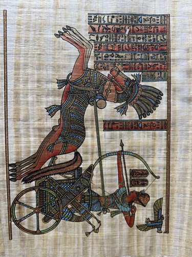Papyrus with pharaoh rameses - papyrus,