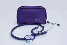 ICE Medical Purple Dual Head Stethoscope With Purple Bag - Student, Nurse, Vets