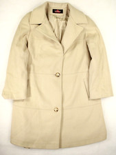 ALORNA FORSTMANN Vtg 70s 80s Super Fina Wool Beige Khaki JACKET Coat Women's M L