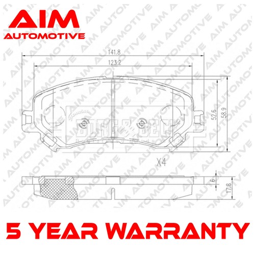 Brake pads set front aim - brake,