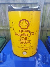 Vintage Shell 5 Gallon Rotella