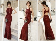 Long Fishtail Sequins Dress