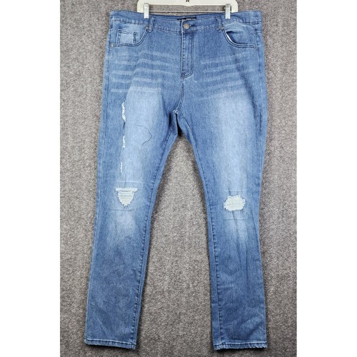Blue cult distressed jeans - blue,