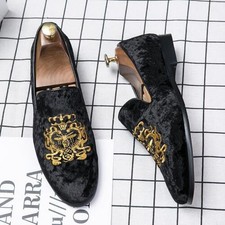 Mens Embroidery Velvet Smoking