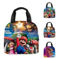 3d New Super Mario Lunch Bag For Kids, Portable And Stylish, Purple/blue/green