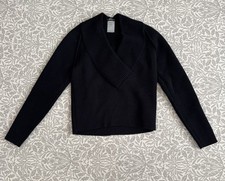 Black Tom Ford 100% Wool Sweater With a Surplice Neckline