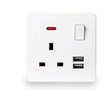 Single gang wall socket - wall, 13a