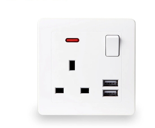 Single gang wall socket 13a - 1,