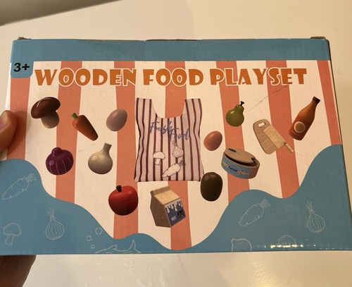 Kids toy wooden food - , set
