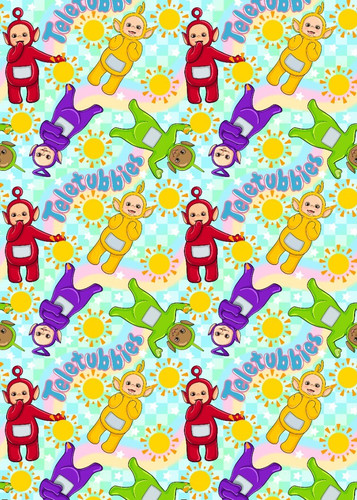 Teletubbies birthday gift wrap - gift,