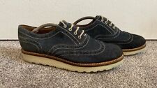 Mens Grenson Archie Suede Brogues UK Size 9 Blue Lace Up Shoes Smart Casual