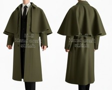 Inverness Cape Men Green Wool