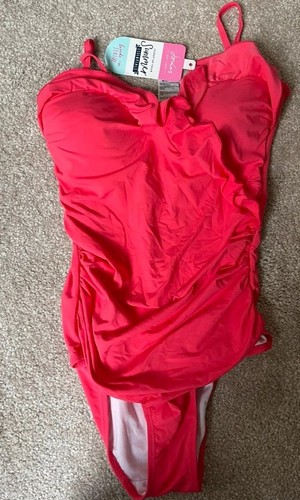 Joules womens red swimming - red,