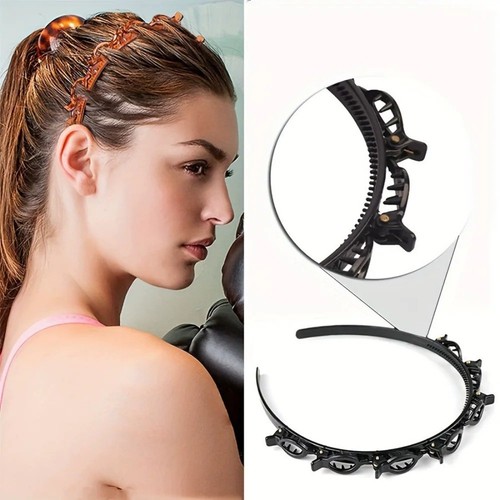 Hair clips bangs double - double,