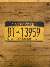 Vintage New York - TRAILER - US Car License Plate BT 13959