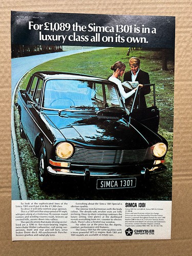 Simca 1301 memorabilia - 1301, (1971)