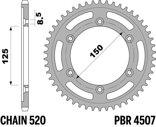 Steel crown c45 teeth - steel, for