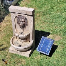 Solar Water Feature Lion Head