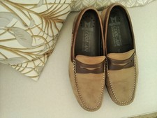 Mens Mephisto Suede And Leather Driving Shoe Size 10.