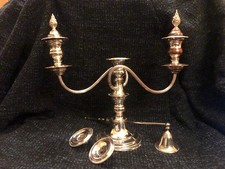 Vintage Candelabra - Silver Plate on Copper ~ Hand Chased ~ Extras included