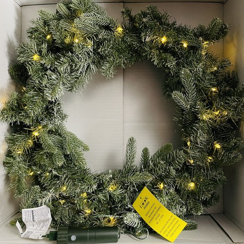 Flocked wreath by home - wreath,
