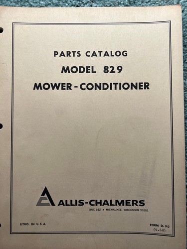 Allis chalmers model 829 mower - 829,