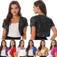 Woman Sequin Shrug Short
