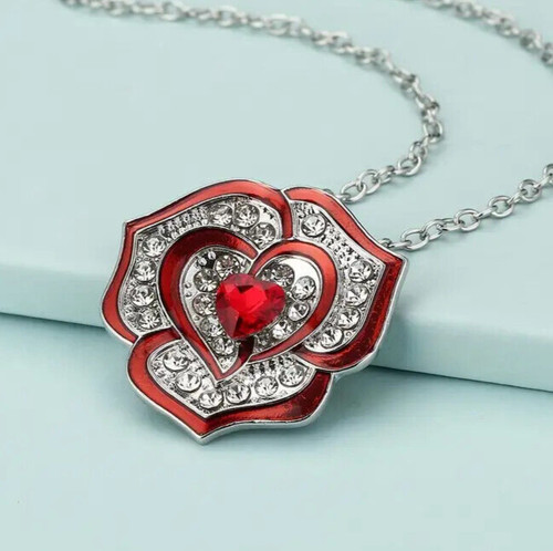 Elegant red rose - red,