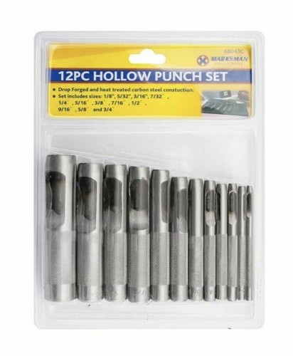 12pc hollow punch set - 12pc,