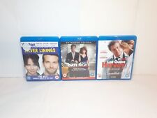 3x Romantic Comedy Movies Blu-ray Bundle Silver Linings Date Night Ex-rental VG