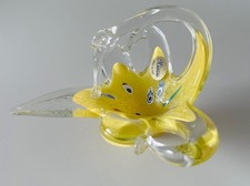 MURANO Lavorazione Millefiori Glass Swan TRINKET / CANDY DISH Basket Mid Century