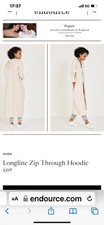 Olivia Long Longline Hush Zip Sweatshirt Cardigan Hoody Jacket