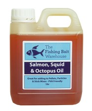 Fish Oils 1ltr - Fishing Bait, Carp, PVA Friendly, 1 Litre, Samon, Hemp, Sardine