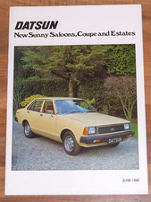 1980 New DATSUN SUNNY B310 UK Launch Brochure - Saloon Coupe Fastback Estate
