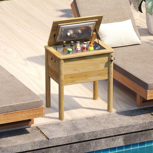 Wooden ice bucket quart - wooden,