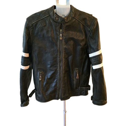 Bks leather motorcycle jacket - bks,