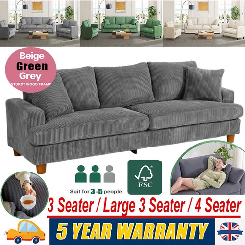 Seater corduroy sofa - 3/4,