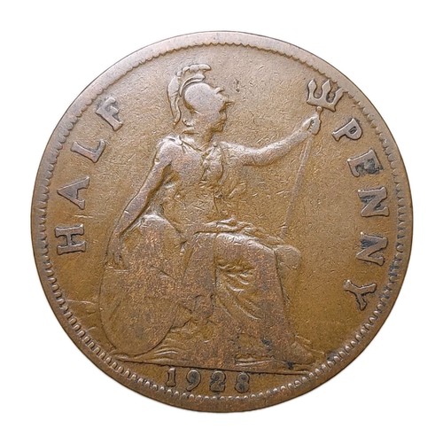 1928 great britain half penny - great,