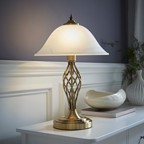 Barley twist table lamp - table,