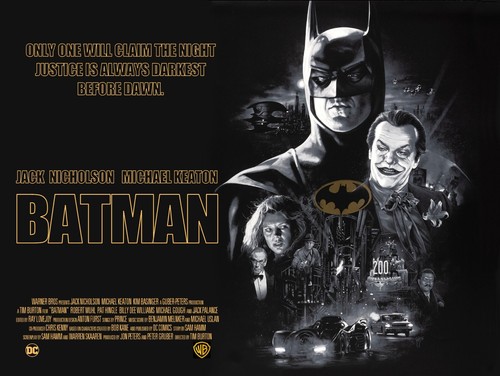 Batman 1989 quad poster print - batman,
