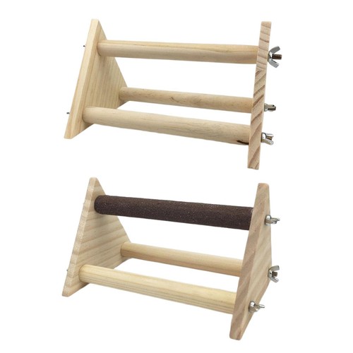 Parrot play wood stand - play,