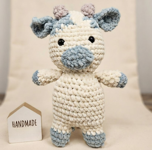 Handcrafted crochet cow plush - handcrafted,