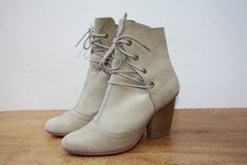 J. Shoes Sadie Cream Suede Ankle Boots, Size 4, EU 37