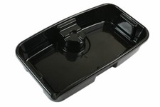 Black Plastic 10L Capacity Gearbox Fuel Oil Drip Drain Pan Tray DIY Car Home