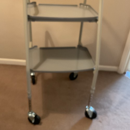 Grey metal drinks trolley - metal,