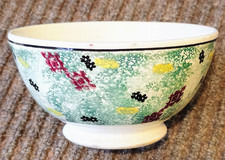 ANTIQUE SCOTTISH SPONGEWARE (CIRCA 1900) POTTERY CEREAL SIZE DECORATIVE BOWL