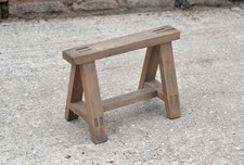 small vintage old French wooden milking / stand stool  - FREE POSTAGE